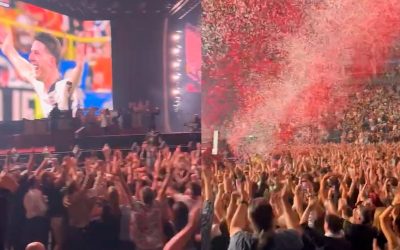 The Killers detiene su concierto en Londres para poner el partido de la Eurocopa