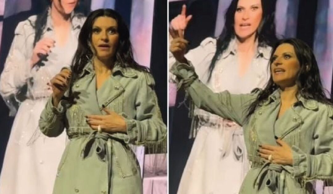 Susto en show de Pausini