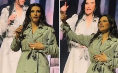 Susto en show de Pausini
